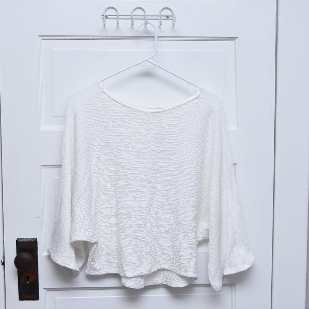 Maeve by Anthropologie Claire white gauze pullover top size XS‎